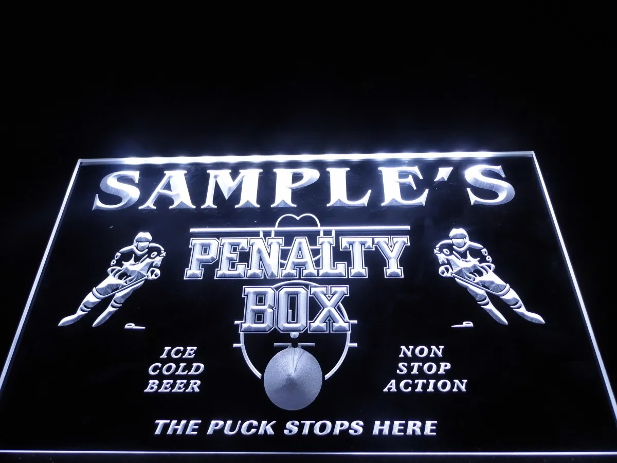 Tm050-именной персонализированный неоновый светодиодный светильник для хоккея |