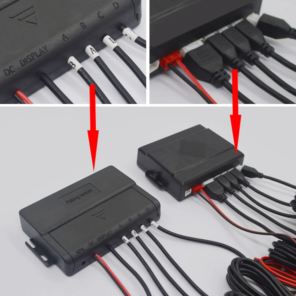 1 комплект с 4 датчиками Автомобильный светодиодный датчик парковки детектор от