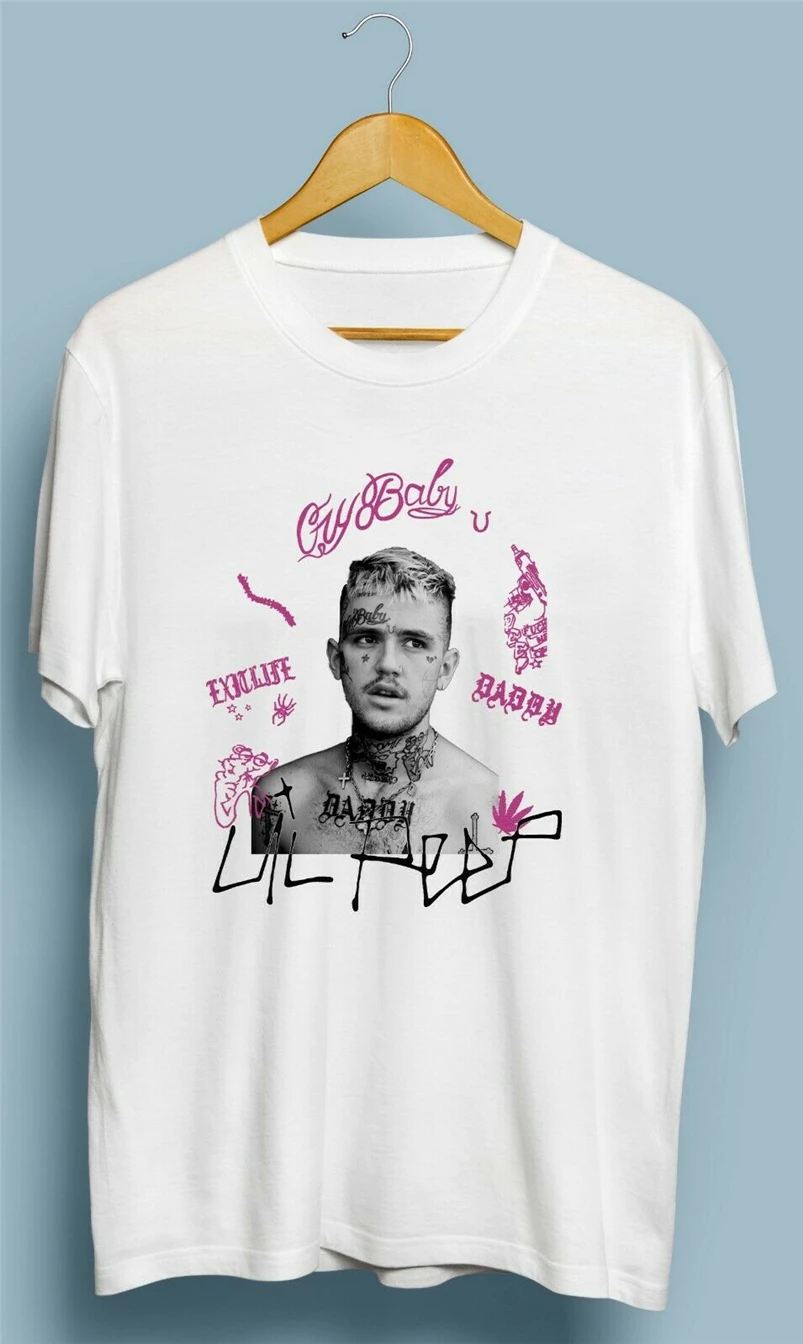 Винтаж Lil открытым Хип-хоп футболка Размеры размеры S M l Xl 2Xl Новинка футболки