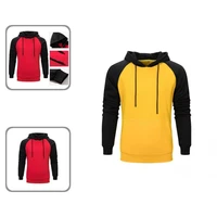 with pocket men accessory two tone pullovers hooded sweatshirt for school