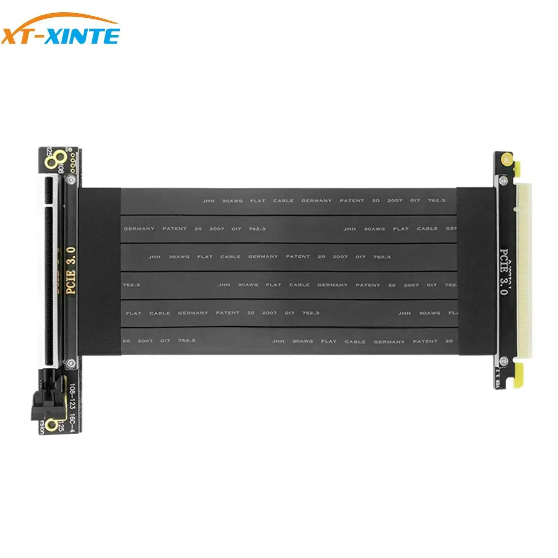 

XT-XINTE PCIe 3.0 x16 High Speed PC Graphics Cards PCI Express Extension Cable 16x GPU Riser Cable For ATX/ITX A4 NR200 Chassis