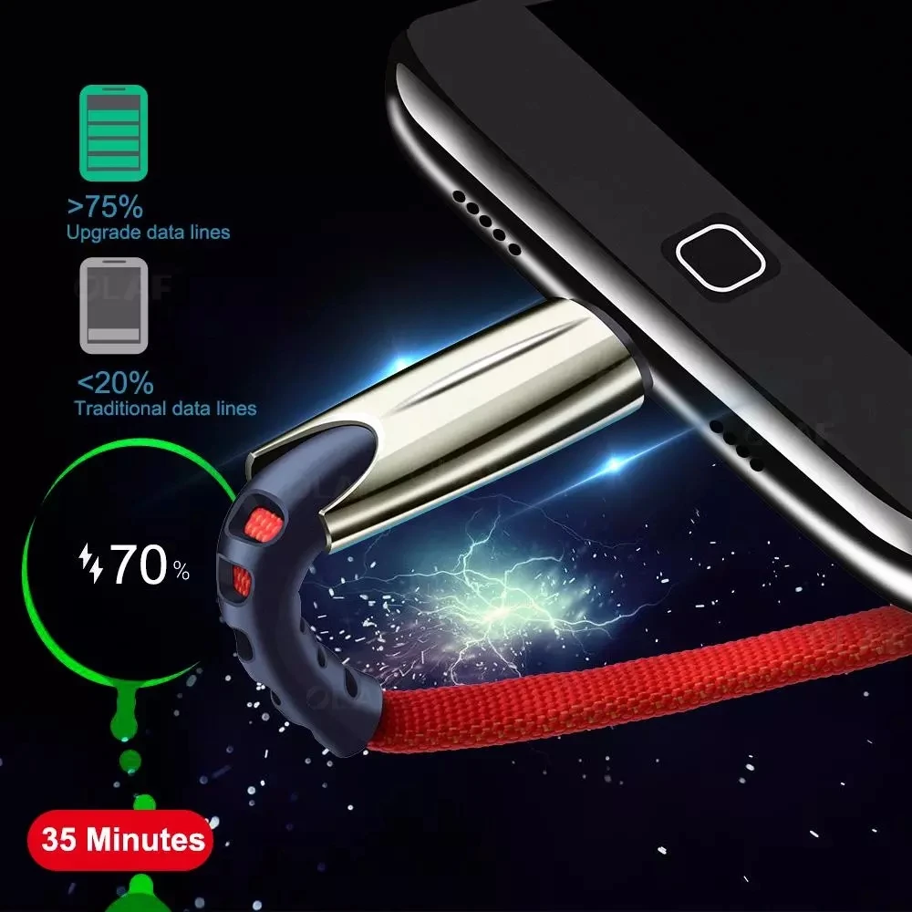 Быстрое зарядное устройство USB для iPhone Xiaomi Redmi Note 8 Samsung Huawei цифровой дисплей
