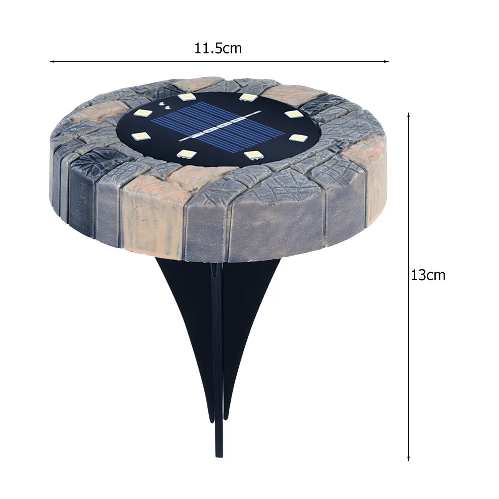 

Waterproof Solar Buried Stair Lights Under Ground Lamp 8 LED Pathway Garden Automatically RechargingFence Landscape