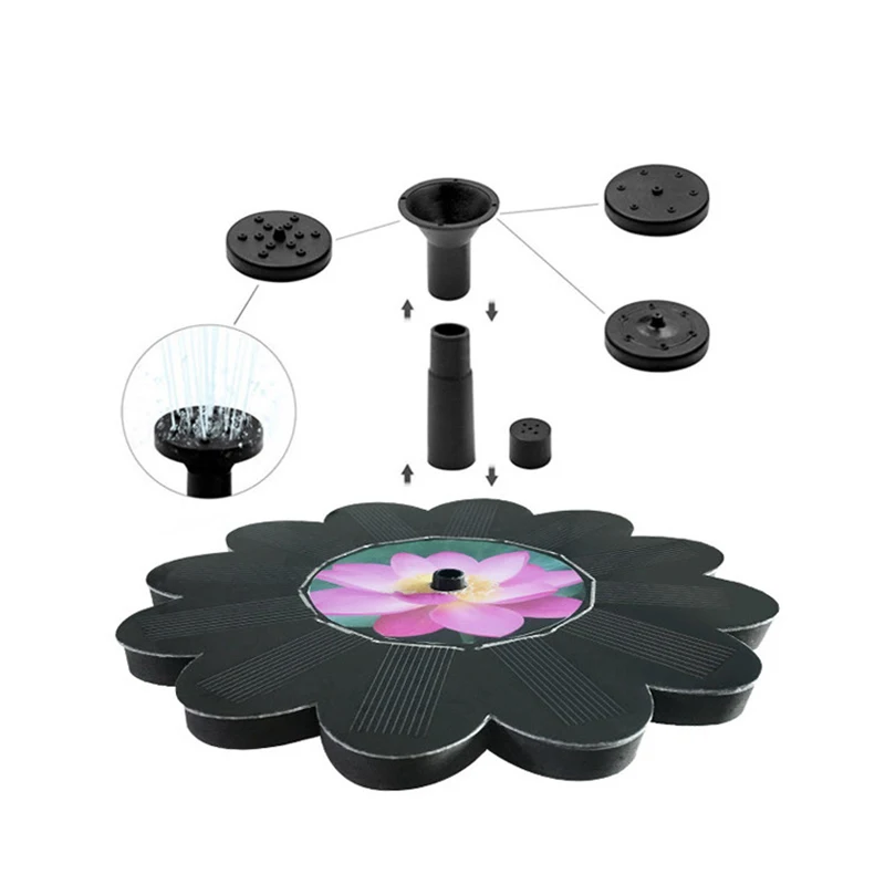

Solar Energy Fountain Floating Lotus Floating Garden Fountain Pond Fountain Is Suitable For Pond Decoration Garden Pond Fountain