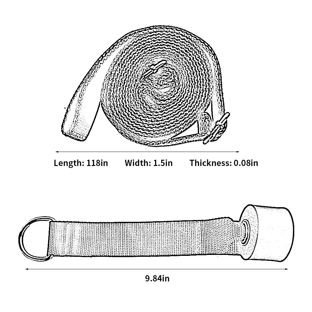 

Yoga Stretch Belt Adjustable Fitness Exercise Yoga Sport D-Ring Belt Waist Leg Gym Rope Figure Resistance Fitness Band Yoga Belt