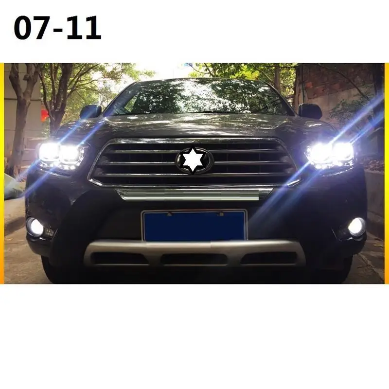 Лампы Cob части Automovil наружные Neblineros Para Автомобильные светодиодные Автомобильные фары в сборе 09 для Toyota Highlander