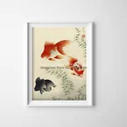 ВИНТАЖНЫЙ ПЛАКАТ-Холст плакат-ВИНТАЖНЫЙ ПЛАКАТ Настенный декор живопись Декор принты для гостиной, спальни золотой рыбки Ono Bakufu