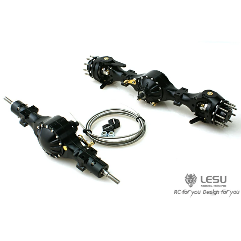 LESU металлический фланец ось дифференциальный замок для 1/14 4x4 RC тягач