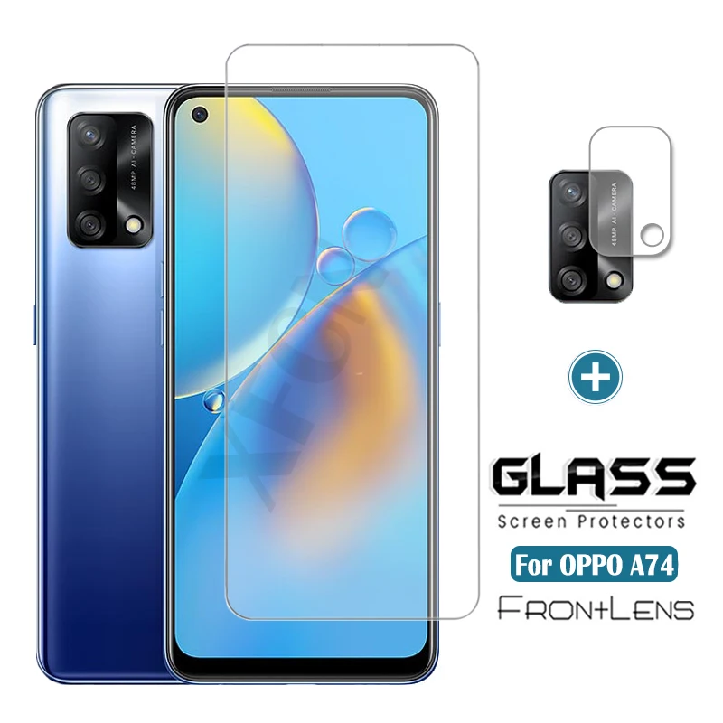 

Tempered Glass For OPPO A74 4G/5G Screen Protector Glass For OPPO A 74 A74 5G Camera Lens Film OPO OPP OPPOA74 4G Phone Cover