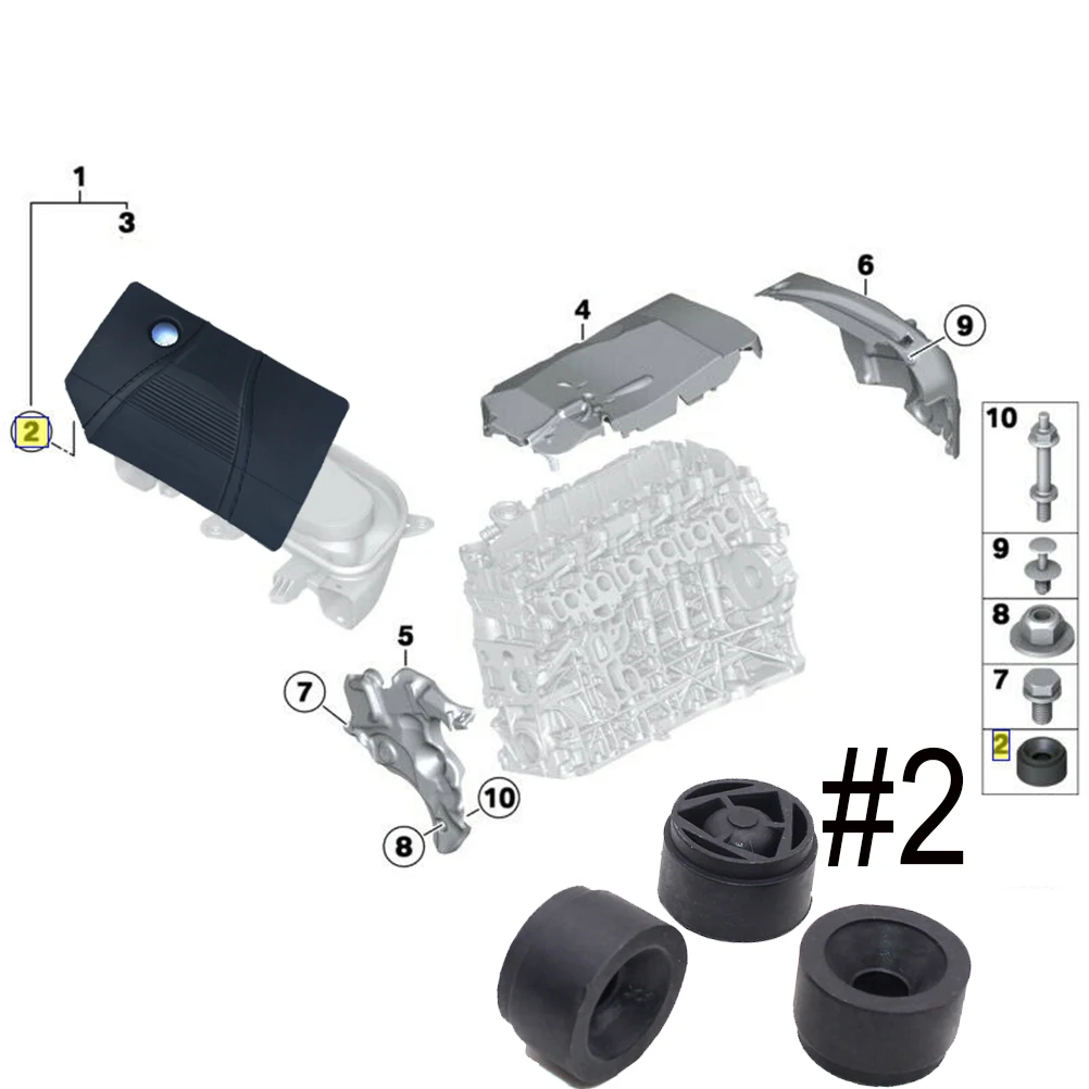 Защитный чехол для двигателя резиновая подушка Накладка прокладка Ford Focus 2 2004-2011