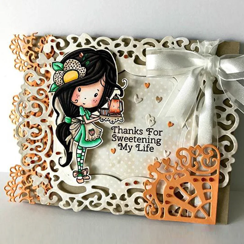 Цветочный квадратный узор металлические Вырубные штампы цветы Скрапбукинг 2020