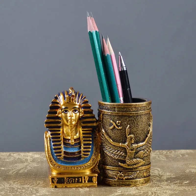 Pharaohs карандашная ваза Tutankhamun фотостатуя и скульптура из смолы искусство