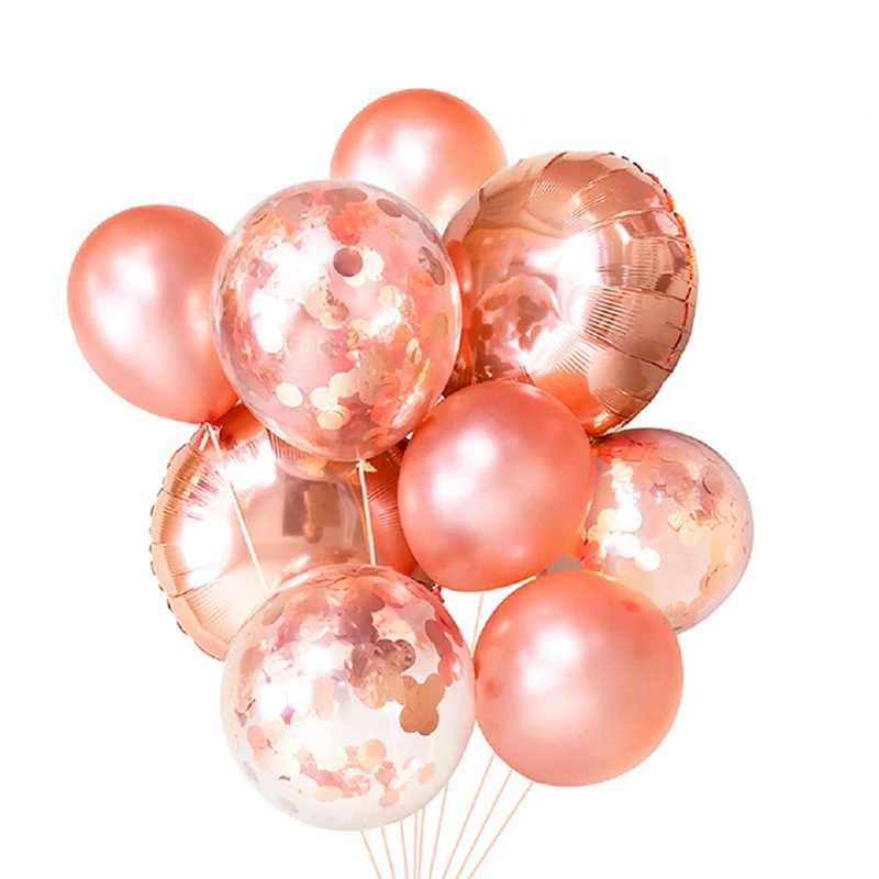 

Rose Gold Confetti Latex Balloons Round Foil Helium Balloon Wedding Birthday Party Decorations Kids Globos Baby Shower Supplies