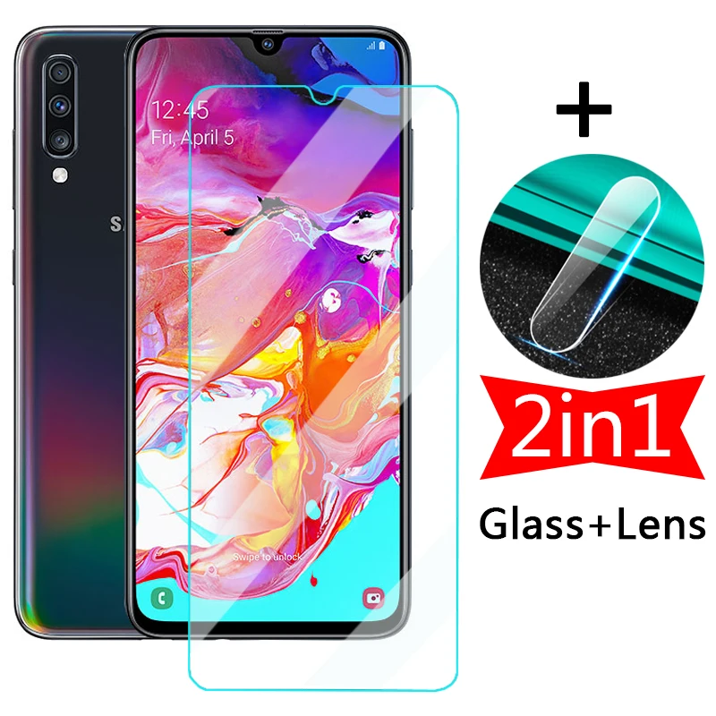 

2 в 1 Защитное стекло для экрана или Samsung Galaxy A51 A71 A50 A70 Защитная пленка для экрана из закаленного стекла для Samsung A71 A30 пленка для объектива