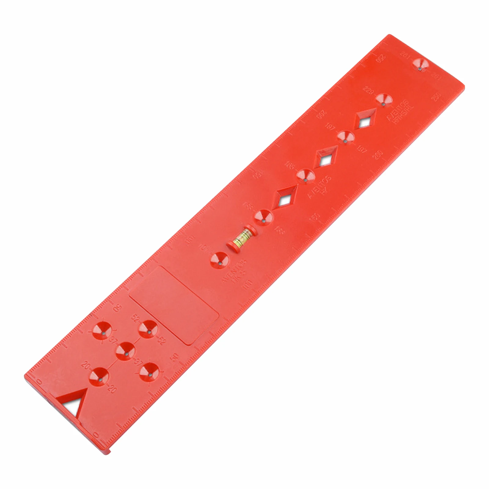 

Drilling Guide ABS Plastic Rectangle With Scale Portable Accurate Woodworking Tool Punch Locator Easy Apply Durable Professional