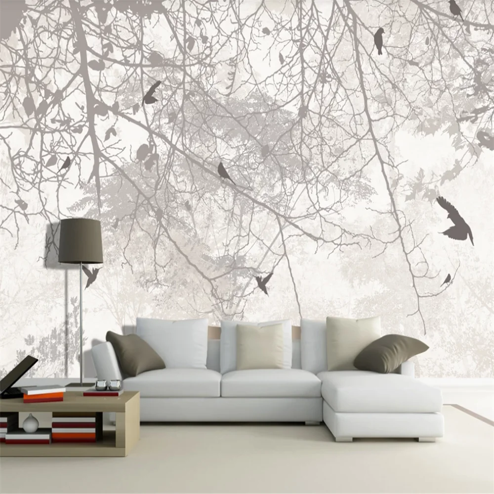 Пользовательские 3D обои настенные абстрактные Фэнтези лес большое дерево