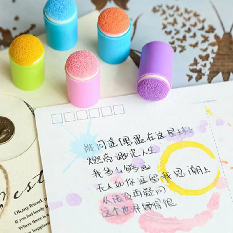 

Finger Sponge Daubers,40 Pack Craft Sponge Daubers for Drawing Painting Ink Craft Stamping Card Making