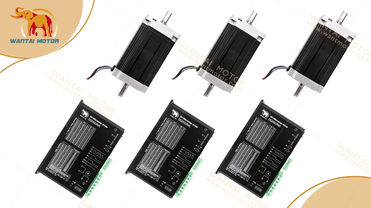 

5-7 days delivery! Stepper motor 85BYGH450C-012+ driver DQ2522MA, applied for automatic casing cutter, cutting machine