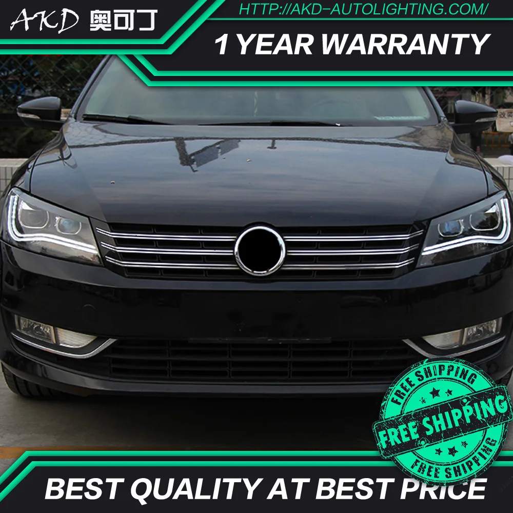 AKD тюнинг автомобильных фар для VW Passat B7 US Verson светодиодные фары DRL ходовые огни Bi
