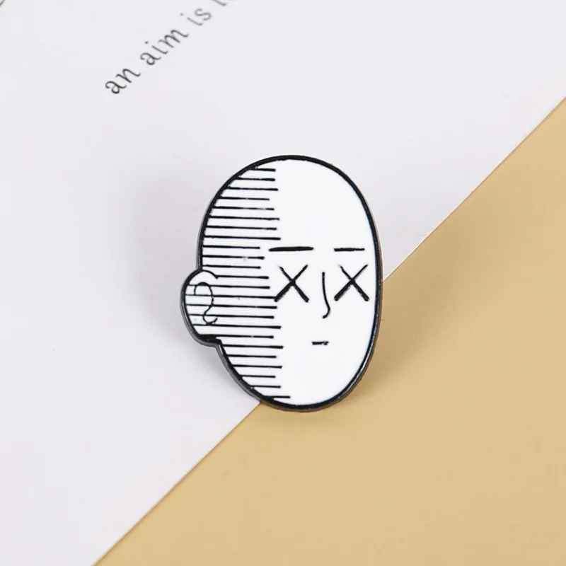 Эмалированная булавка в стиле аниме One Punch Man мультяшная грустная фигурка