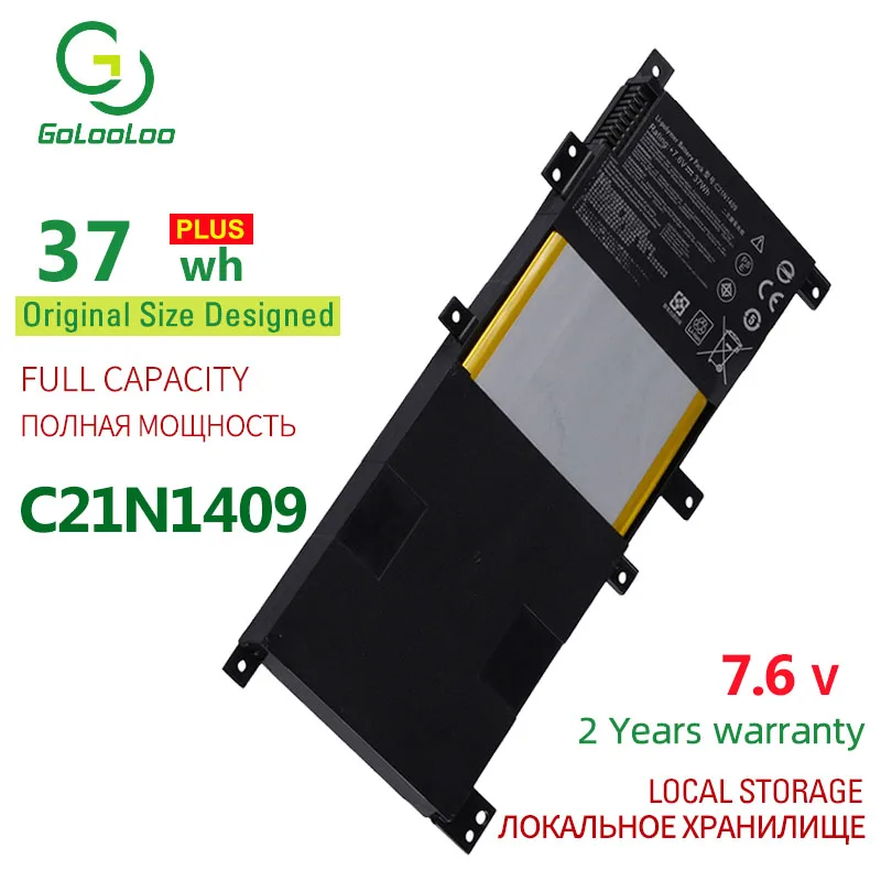 

Golooloo New 7.6V 37WH C21N1409 Laptop Battery For Asus F450LD4210 F455L F455LD X455LB X455LF C21N1409 PP21AT149Q-1