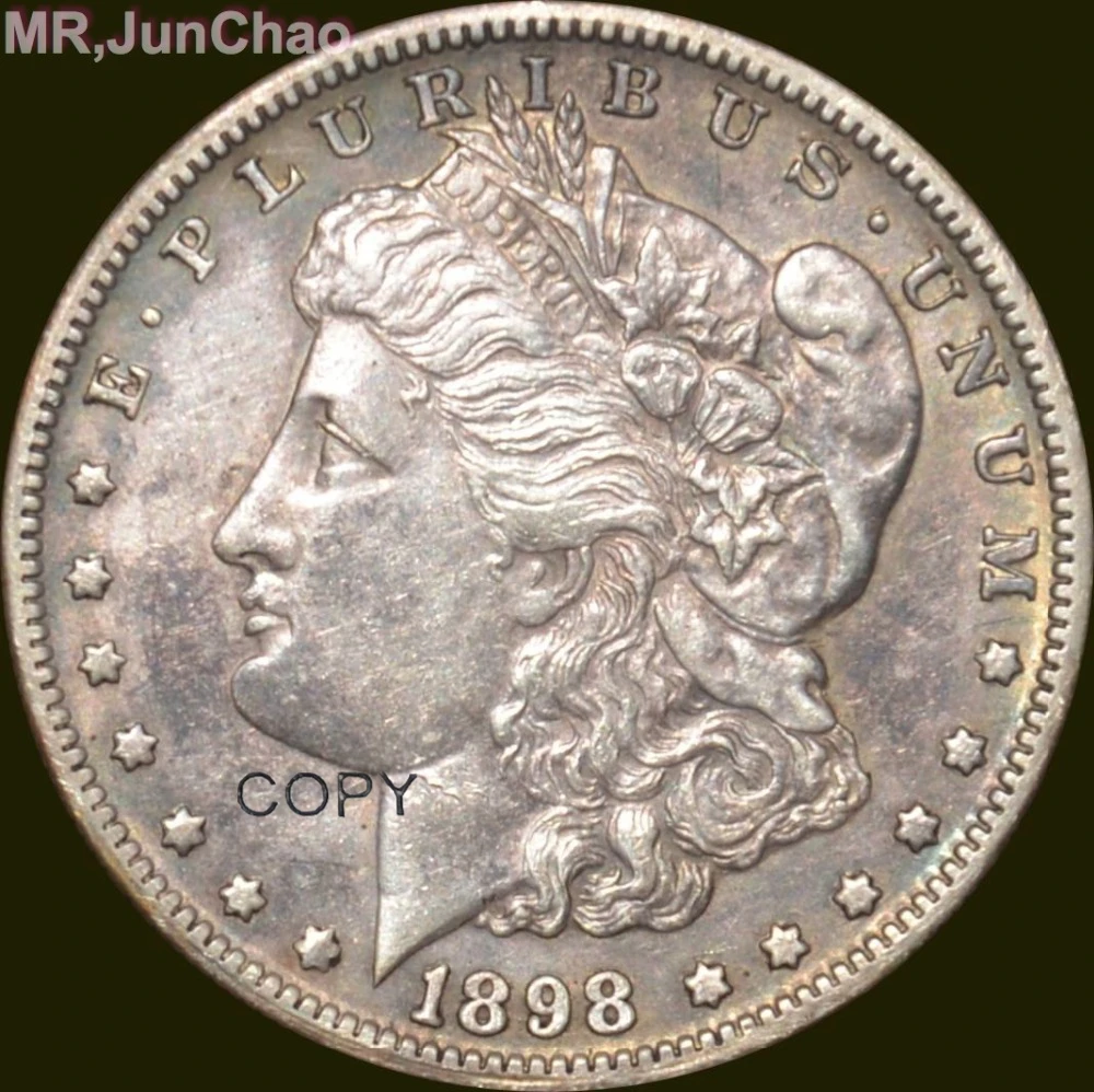 

1898 г., Морган, доллар 90%, Серебряная монета, Cipy