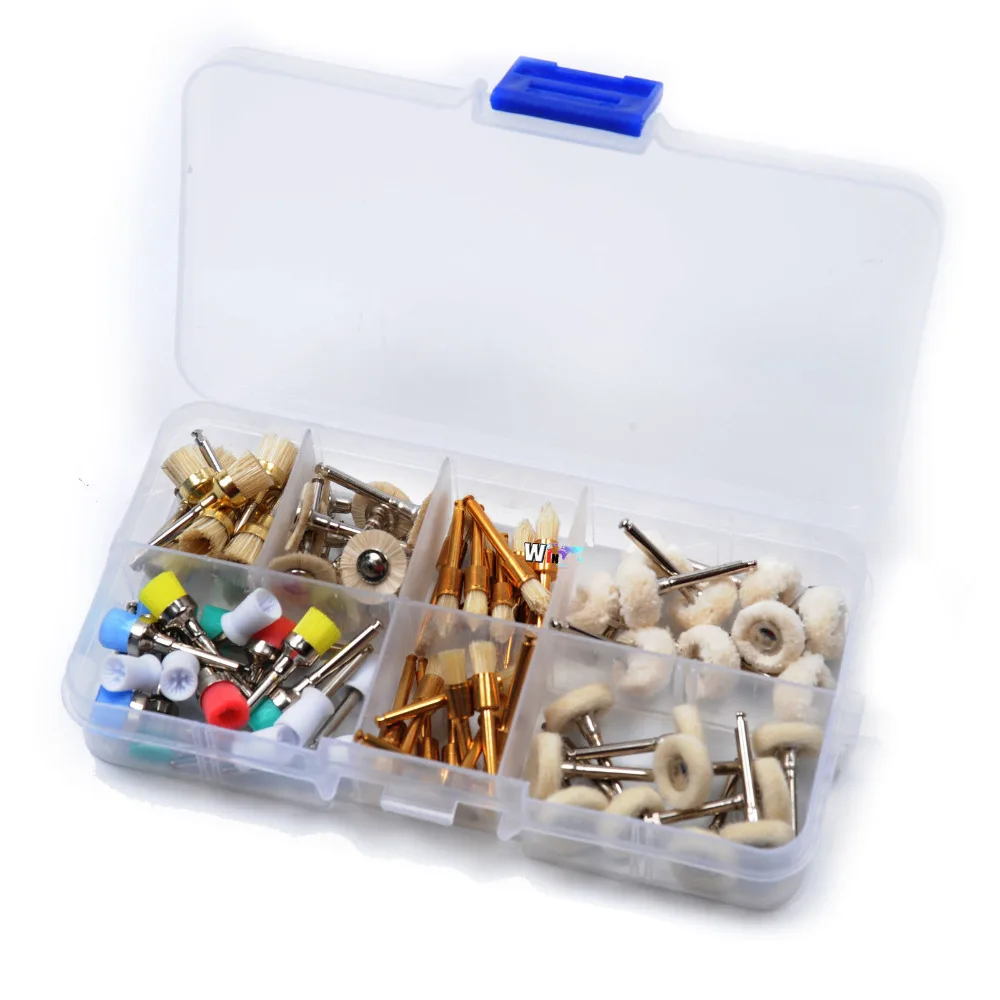 80 шт. нейлоновые вращающиеся щётки для полировки зубов|Стомотологические сверла