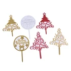 1 шт. Рождественский торт флаг фигурки жениха и невесты; Акриловая Карта вечерние украшения торта