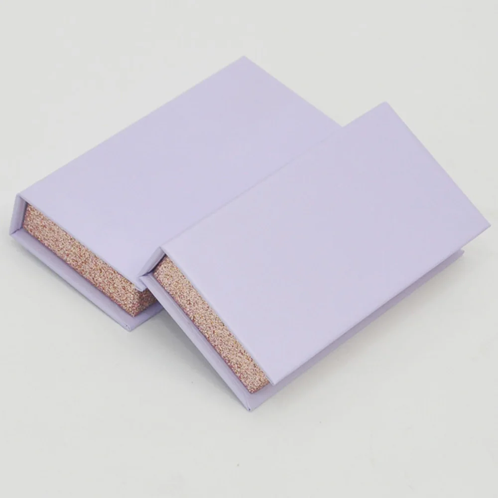

Wholesale Eyelash Packaging Box Lash Boxes Package Custom Rectangle Lavender 25mm Mink Lashes Makeup Case Vendor Fast Shipping