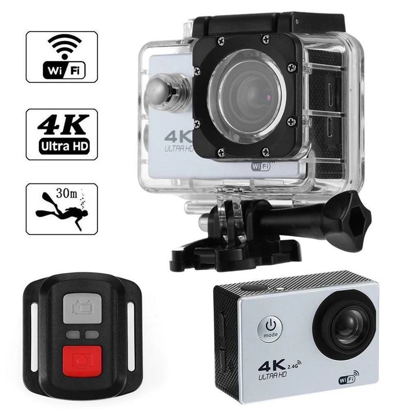 4K Wifi Экшн камера 1080P Hd 16Mp шлем водонепроницаемый Dv дистанционное управление Спорт