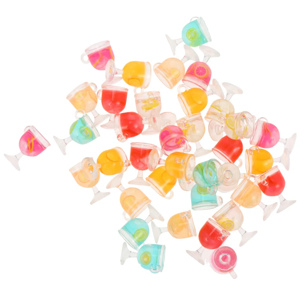 

36pcs Mini Goblet Resin Pendants Goblet Charms DIY Jewelry Making Accessories