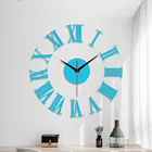 Огромные акриловые зеркальные настенные часы 3d, кварцевые украшения сделай сам, натюрморт, будильник, современное домашнее украшение, наклейки для гостиной