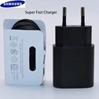 Оригинальный Samsung Galaxy S21 25 Вт ЕС супер быстрая зарядка адаптер PD зарядное устройство 100 см USB C к USB C кабель для S20 Ultra A51 A71 A91