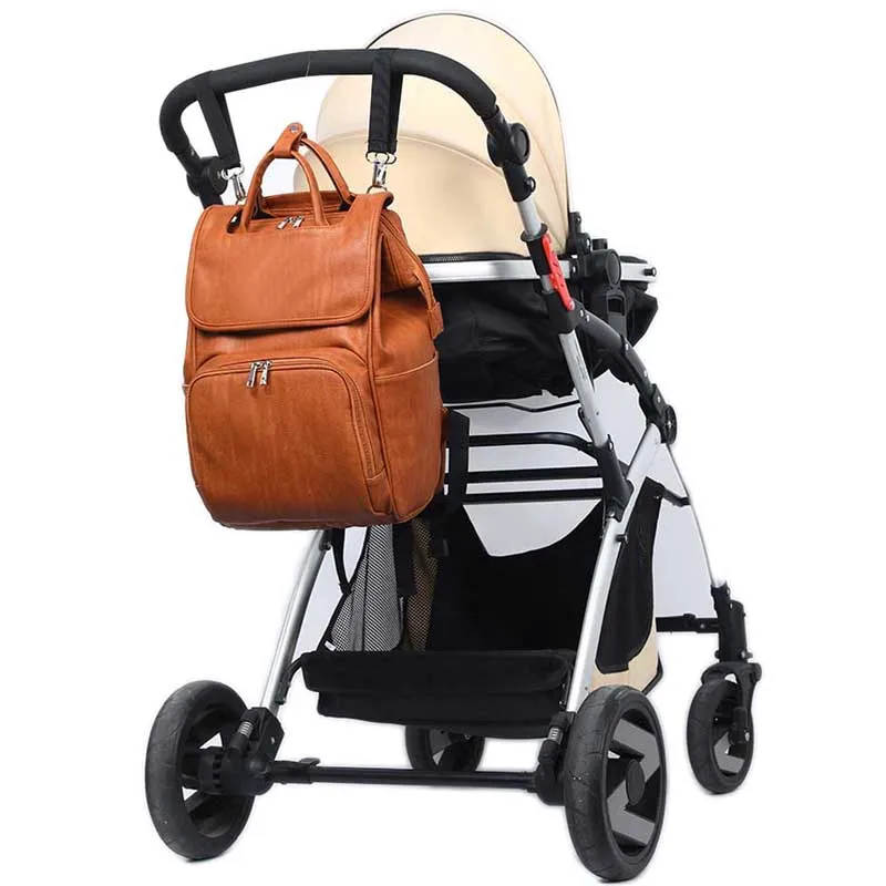 Модные Сумки из искусственной кожи для мам подгузников с пеленальным ковриком