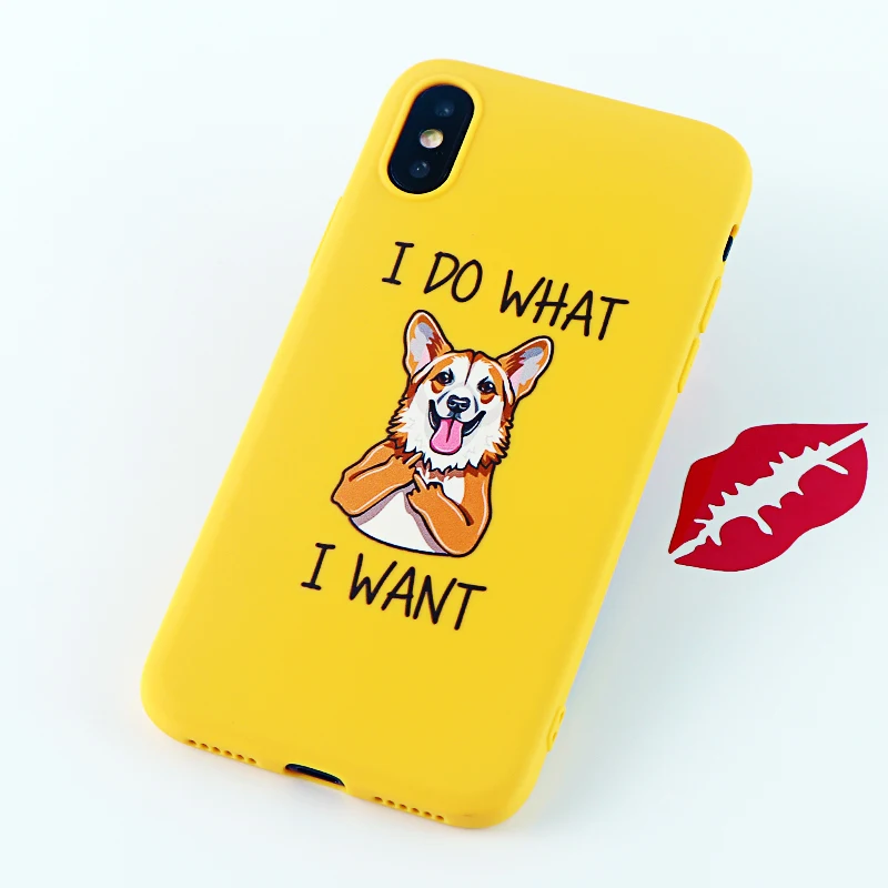 8662-yellow Чехол для телефона Corgi s для iPhone Pro 6s 7 8 11 Plus X XS чехол для MAX XR забавная Милая собачья попка Мягкие силиконовые приспособленные аксессуары для задней крышки - Цвет: 8662-yellow