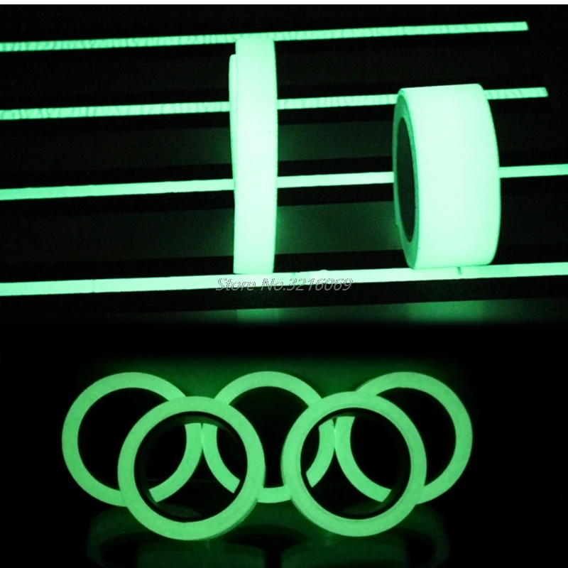 Зеленая светящаяся лента 1 шт. светится в темноте самоклеящаяся сигнальная