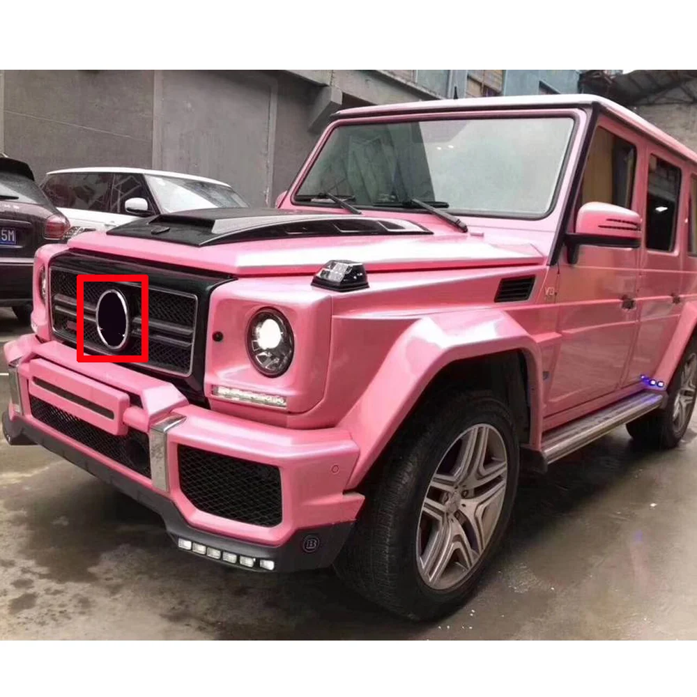 Ажурная черная сетка 185 мм с хромированным черным красным логотипом B средняя