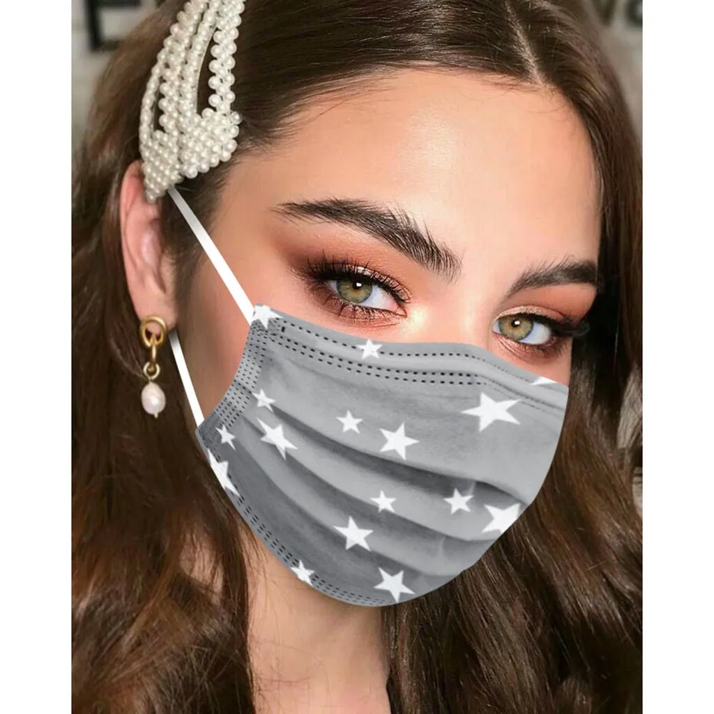 Маска для взрослых унисекс с ушными петлями маска лица принтом пятиконечной