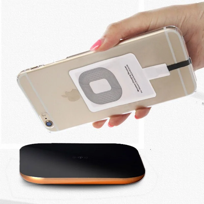 1-10pcs Wireless Charger Receiver Coil Pad For iPhone 5 5S 6 6S Plus 7 7Plus SE Qi Charging Adapter Mat | Мобильные телефоны и