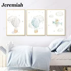 Современные скандинавские животные воздушные шары серии Холст плакат Светильник Цвет самолет автомобиль воздушный шар рисунок украшение детской комнаты