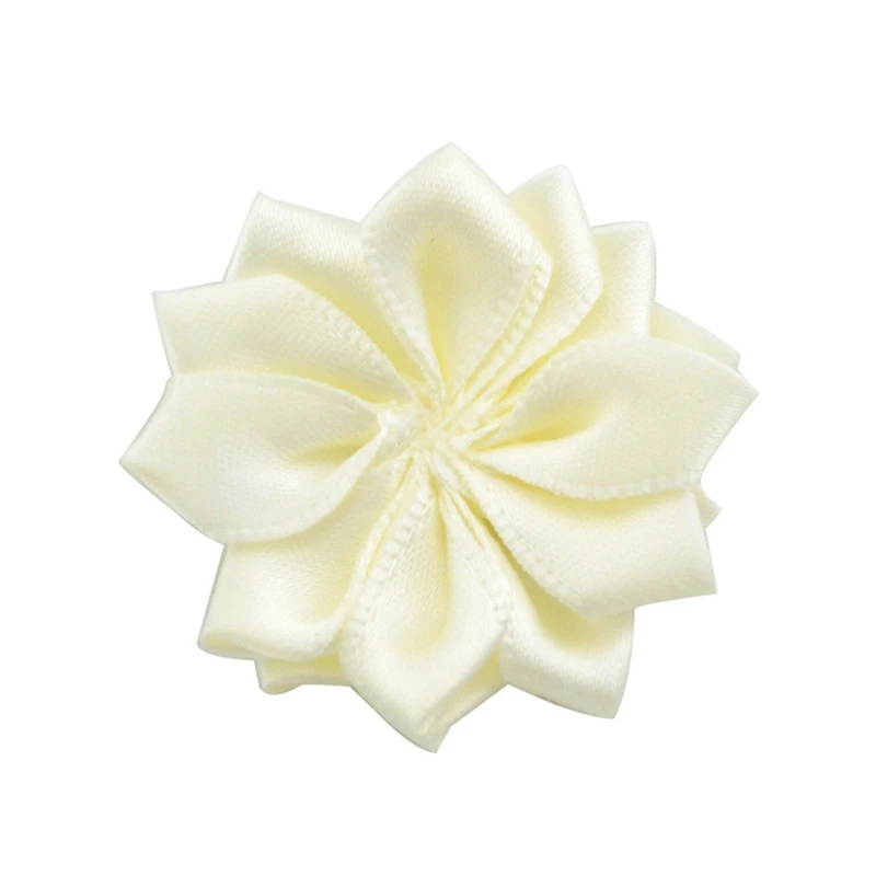 29-10pcs Nishine 1," 10 шт./лот 16 Petaled атлас с розочками лента цветы с жемчужной кнопкой используется для повязка на голову" сделай сам "заколки аксессуары для волос - Цвет: 29-10pcs