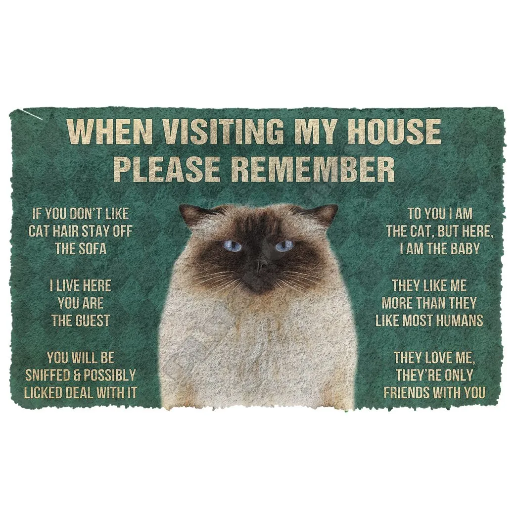 

3D Please Remember Great Pyrenees House Rules Custom Doormat Non Slip Door Floor Mats Decor Porch Doormat