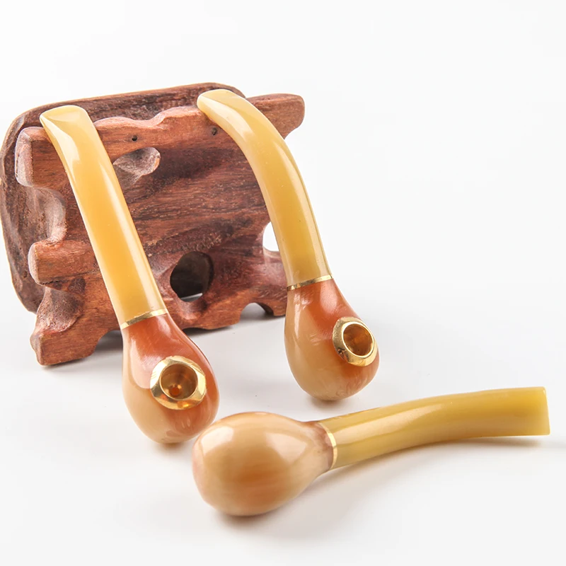 8 см бычий Рог табачные трубы оптовая продажа дешевые курительная трубка