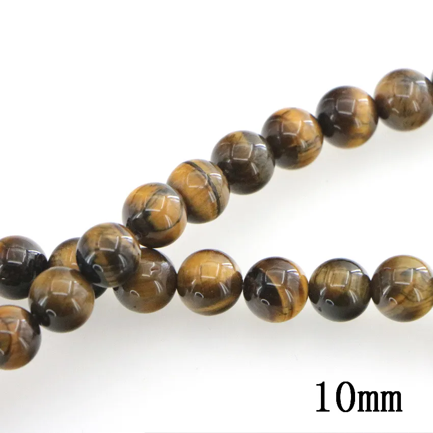 New 4-14mm Natural Tiger Eyes Stones Round Loose Beads DIY Accessories Women Girl Gift Jewelry Making Wholesale Price 15inch | Украшения и