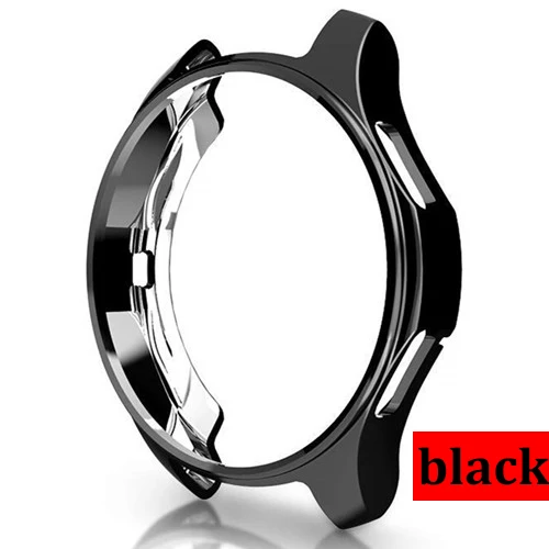 black Gear S3 frontier для samsung Galaxy Watch 46 мм 42 мм чехол на ремешке Мягкий ТПУ покрытие все вокруг защитная оболочка рамка аксессуар - Band Color: black