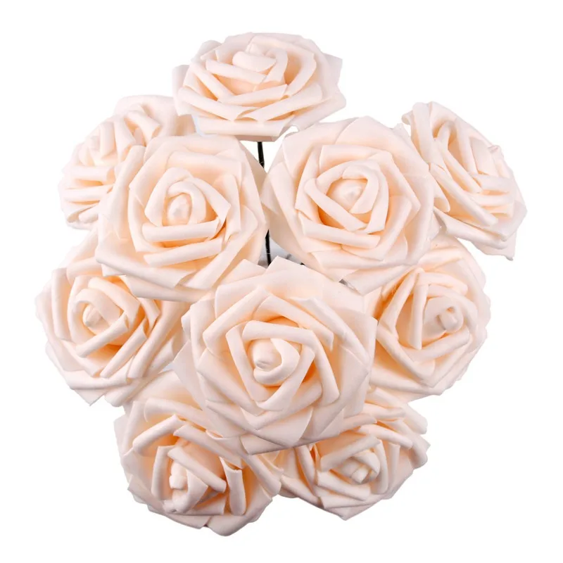 foam rose 3 Искусственные цветы букет для украшения пионы шелковые цветы искусственные Весенние Свадебные Декоративные искусственные цветы украшение дома - Цвет: foam rose 3