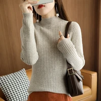 2021 new women sweater women fashion cashmere sweater women half turtleneck cashmere sweater pullover sweater