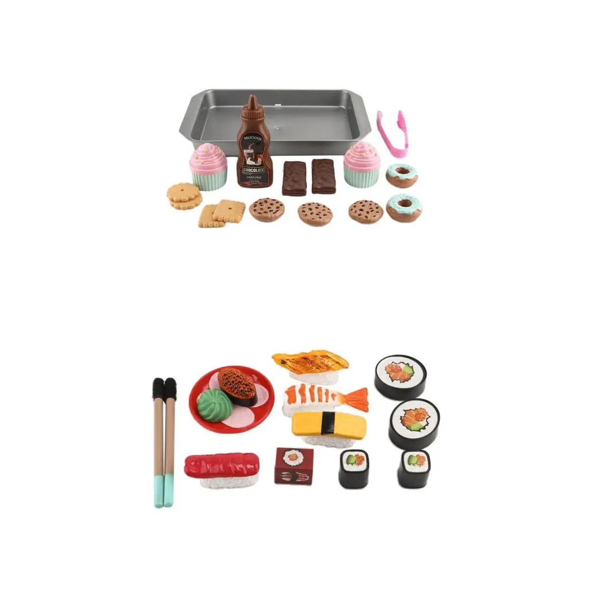 

Children Pretend Kitchen Play Sushi Dessert Food Box Set Play Activity Toy