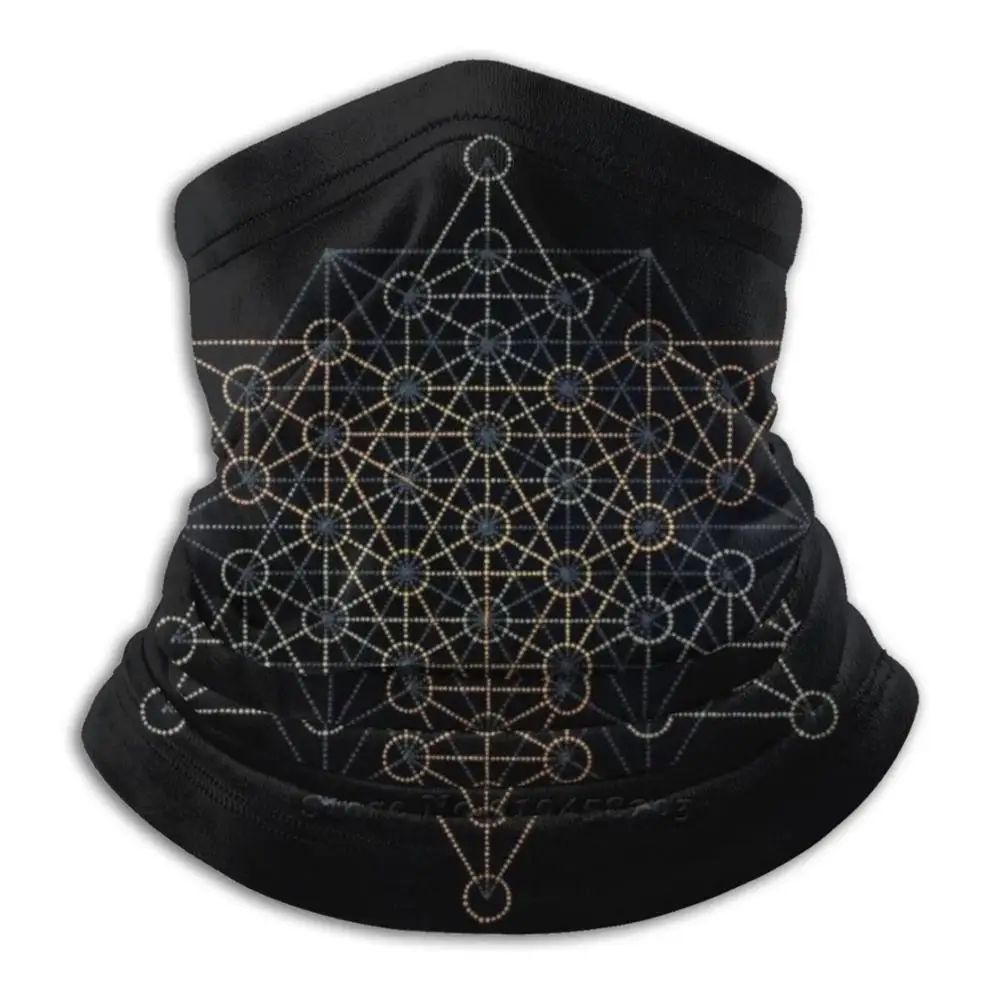 

Теплая повязка на шею Tetrahedral со звездами из микрофибры, бандана, шарф, маска для лица с изображением священной геометрической звезды, Геомет...