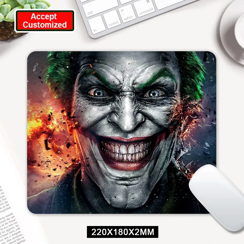 Игровой коврик для мыши геймер Коврик для мыши Компьютерная коврик для мыши Джокер натуральный резиновый коврик для мыши и клавиатура настольный коврик игра - Цвет: 22x18cm